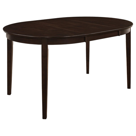 Luisa 7-Piece Upholstered-Back Oval Extension Dining Set Cappuccino