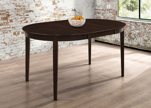 Ochanko Oval 60-inch Extension Leaf Dining Table CappuccinoCappuccino