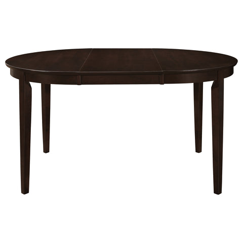 Ochanko Oval 60-inch Extension Leaf Dining Table CappuccinoCappuccino