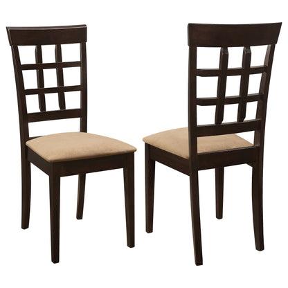 Ochanko Lattice Back Dining Side Chair Cappuccino (Set of 2)Cappuccino