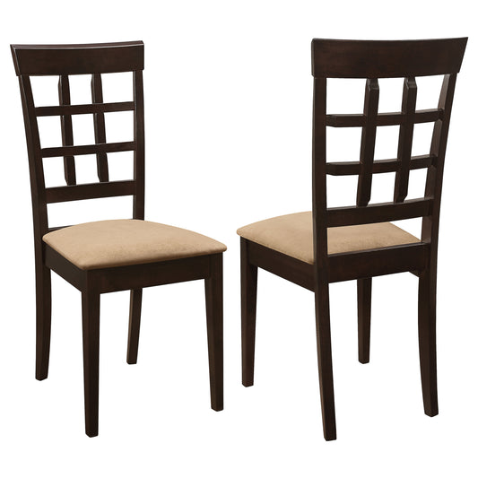 Ochanko Lattice Back Dining Side Chair Cappuccino (Set of 2)Cappuccino