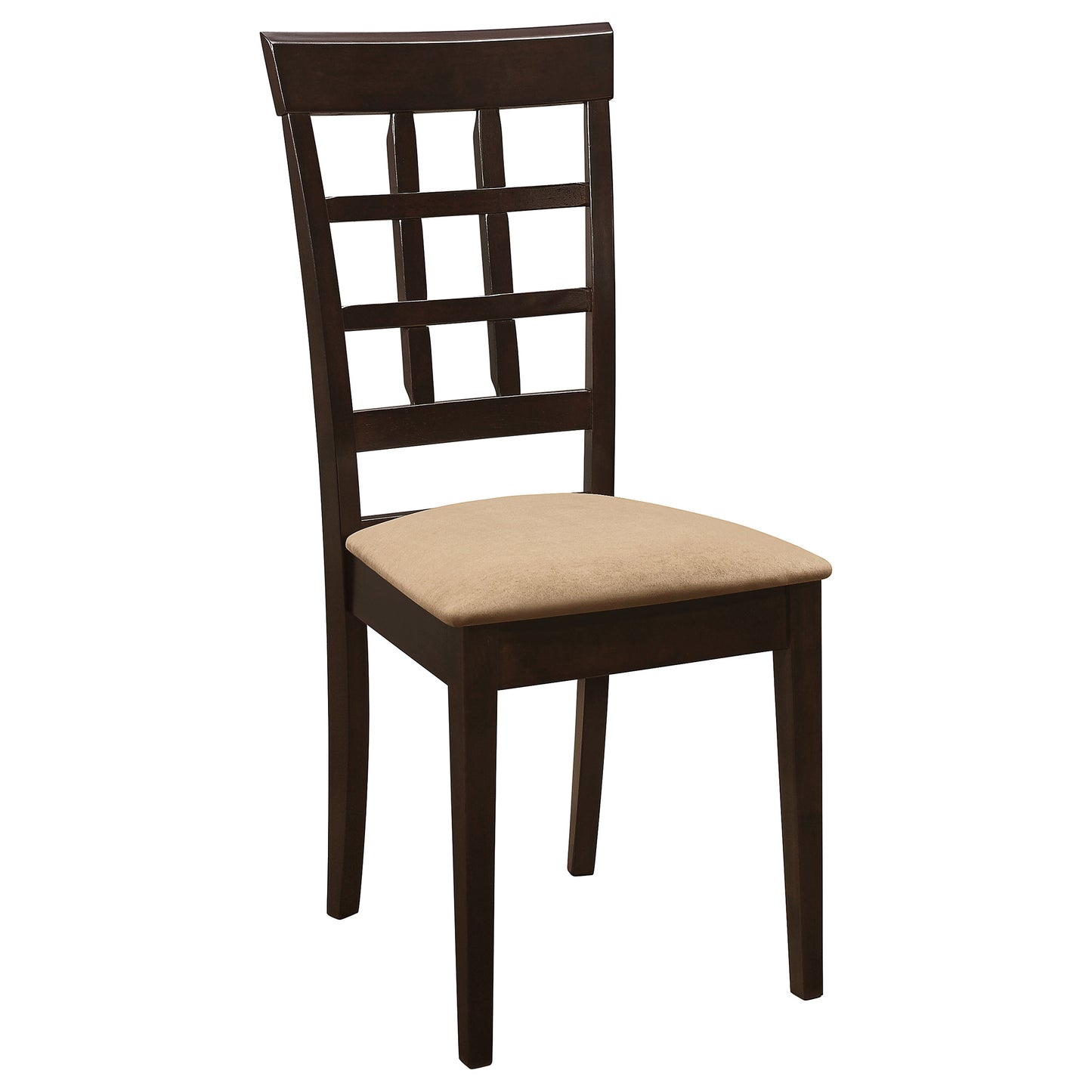 ochanko lattice back dining side chair cappuccino (set of 2)cappuccino