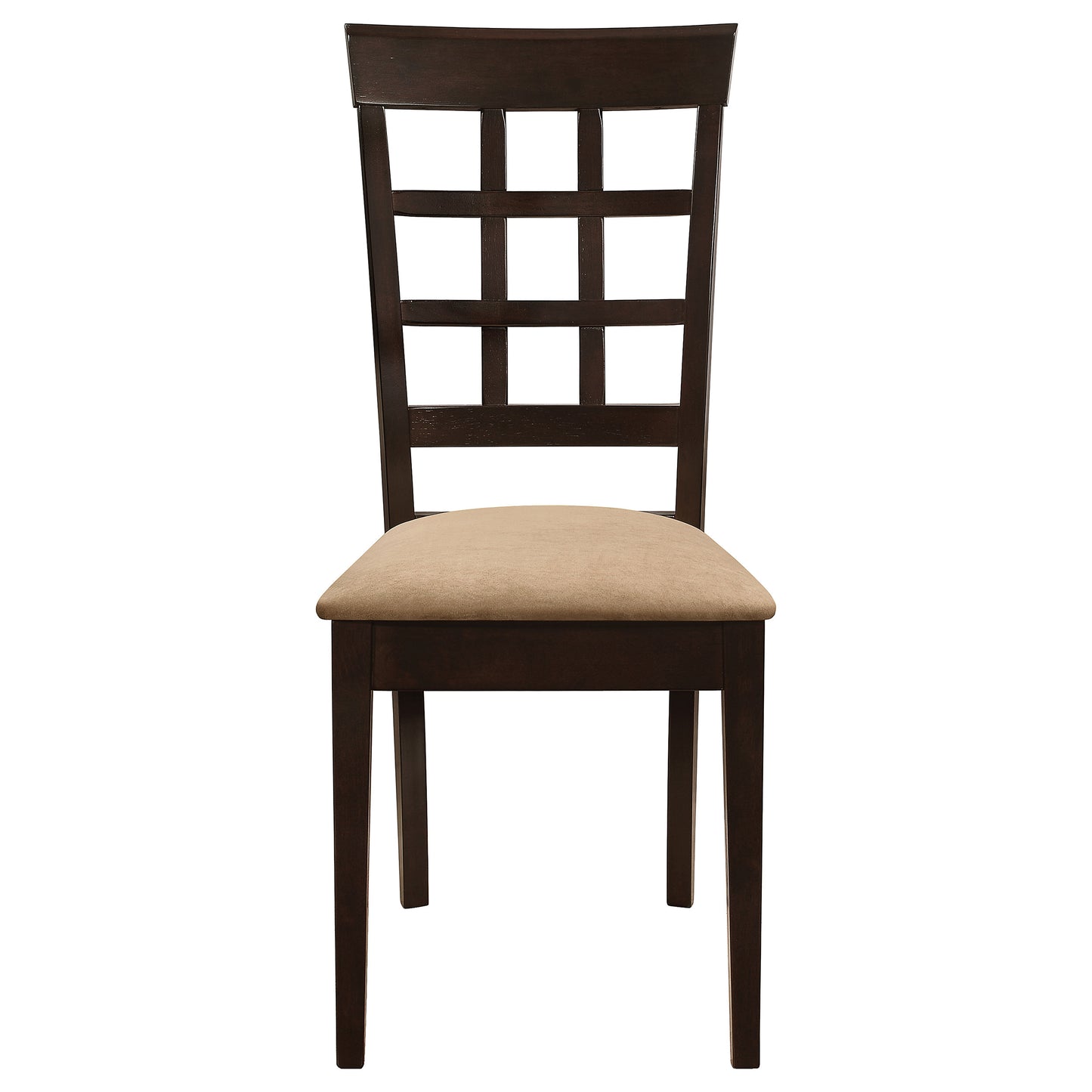 ochanko lattice back dining side chair cappuccino (set of 2)cappuccino