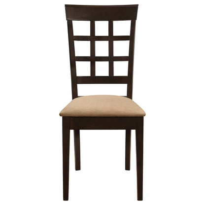 Ochanko Lattice Back Dining Side Chair Cappuccino (Set of 2)Cappuccino