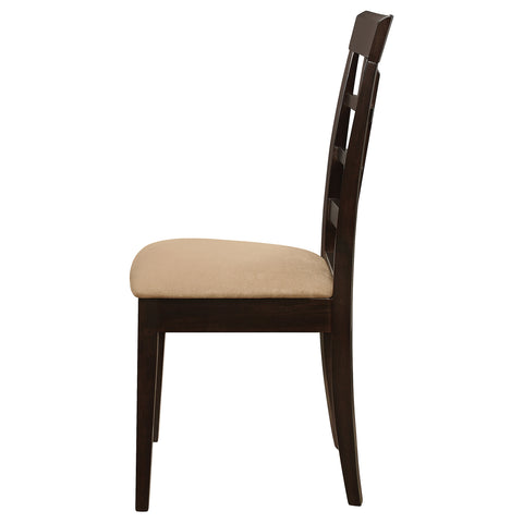 Ochanko Lattice Back Dining Side Chair Cappuccino (Set of 2)Cappuccino