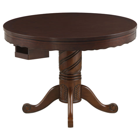Baney Round Dining and Billiard Poker Game Table TobaccoTobacco