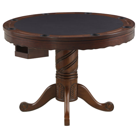 Baney Round Dining and Billiard Poker Game Table TobaccoTobacco