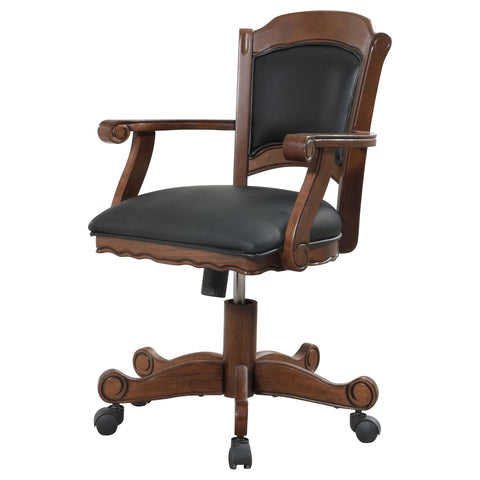 Baney Upholstered Swivel Dining and Game Chair TobaccoTobacco