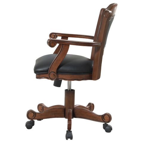 Baney Upholstered Swivel Dining and Game Chair TobaccoTobacco