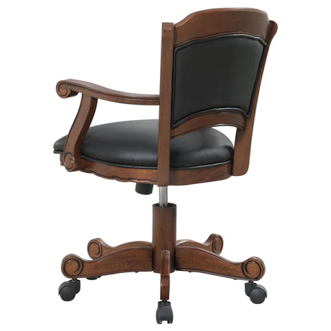 Baney Upholstered Swivel Dining and Game Chair TobaccoTobacco
