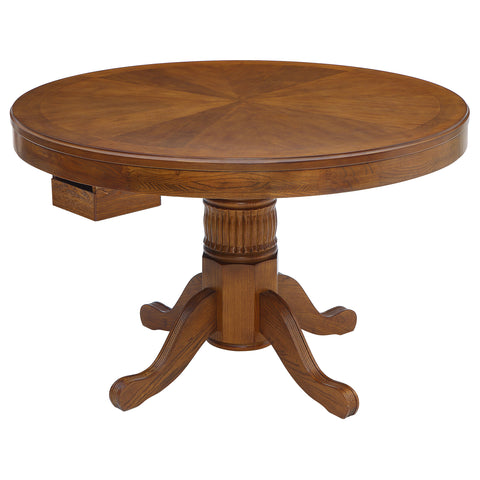 Montclair Round Dining and Billiard Poker Game Table AmberAmber