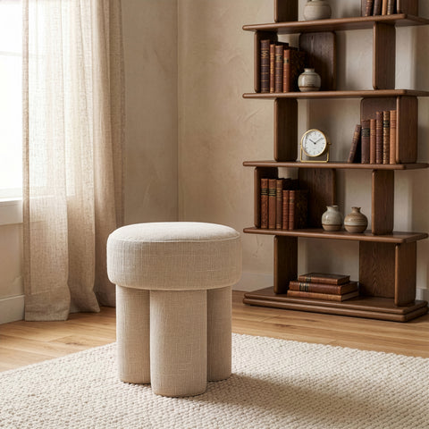 Piper Fabric Upholstered Stool, 1 Piece