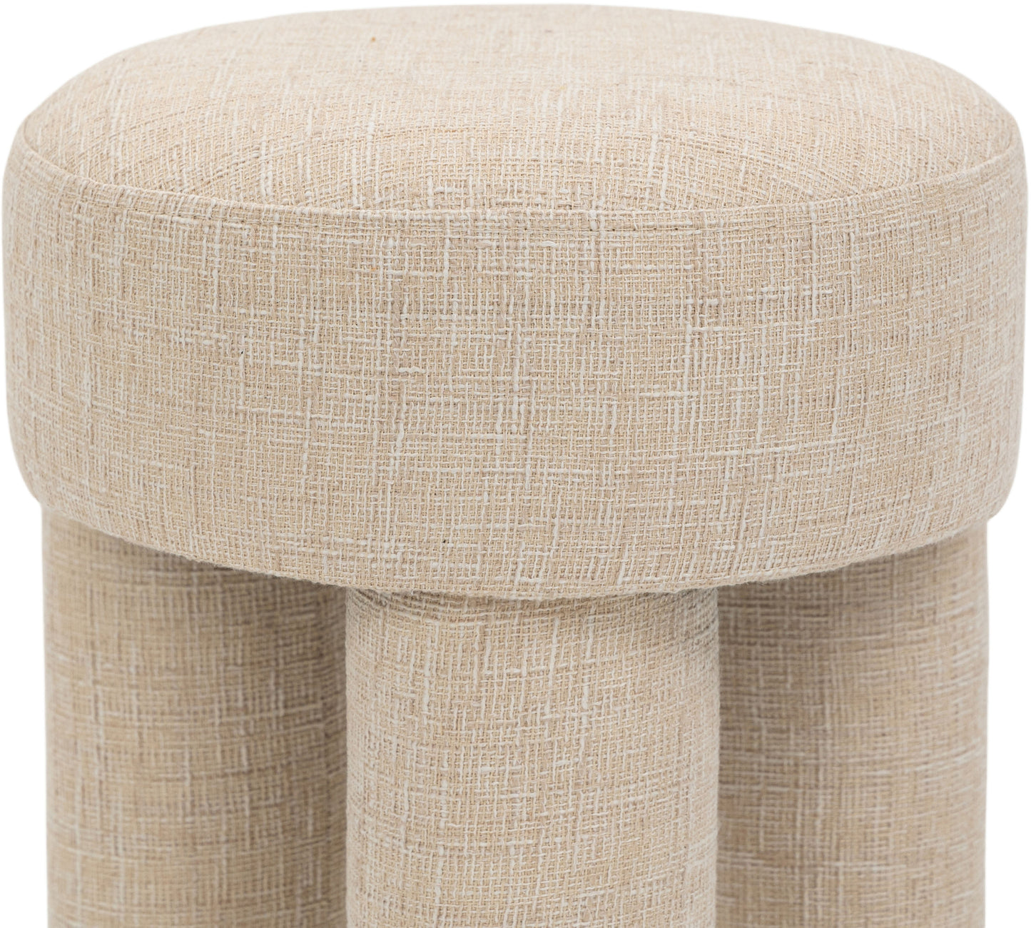 zuma beige polyester fabric ottoman/stool beige