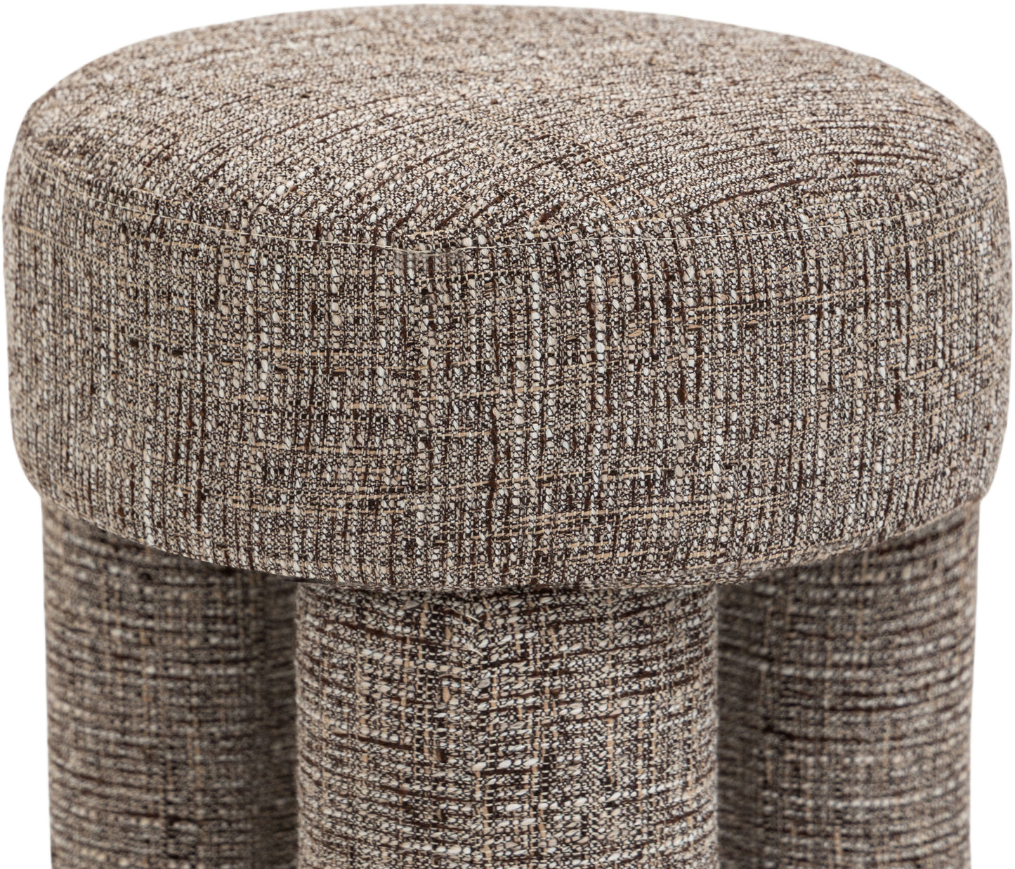 zuma brown polyester fabric ottoman/stool brown