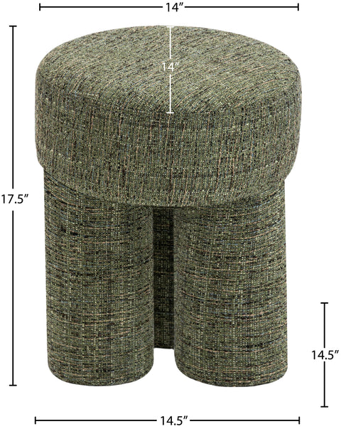 Alden Green Fabric Upholstered Stool, 1 Piece