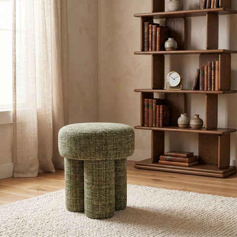 Alden Green Fabric Upholstered Stool, 1 Piece