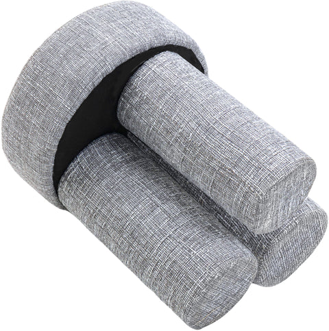 Alden Grey Fabric Upholstered Stool, 1 Piece
