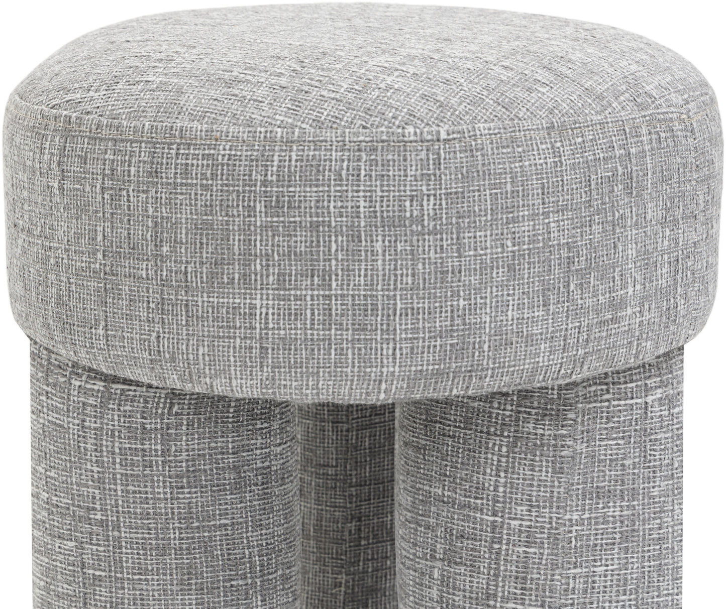 zuma grey polyester fabric ottoman/stool grey