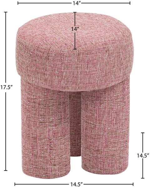 Alden Pink Fabric Upholstered Stool, 1 Piece