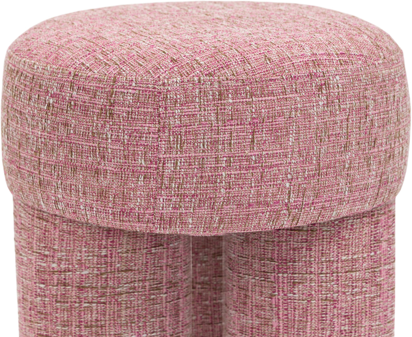 zuma pink polyester fabric ottoman/stool pink