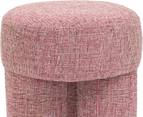 Alden Pink Fabric Upholstered Stool, 1 Piece