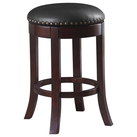 Ramiro Backless Swivel Counter Stool Brown (Set of 2)Medium Brown