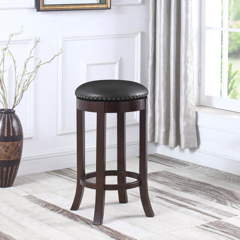 Ramiro Backless Swivel Bar Stool Brown (Set of 2)Medium Brown