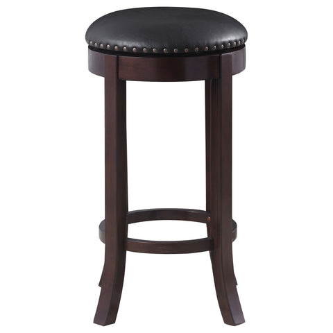 Ramiro Backless Swivel Bar Stool Brown (Set of 2)Medium Brown