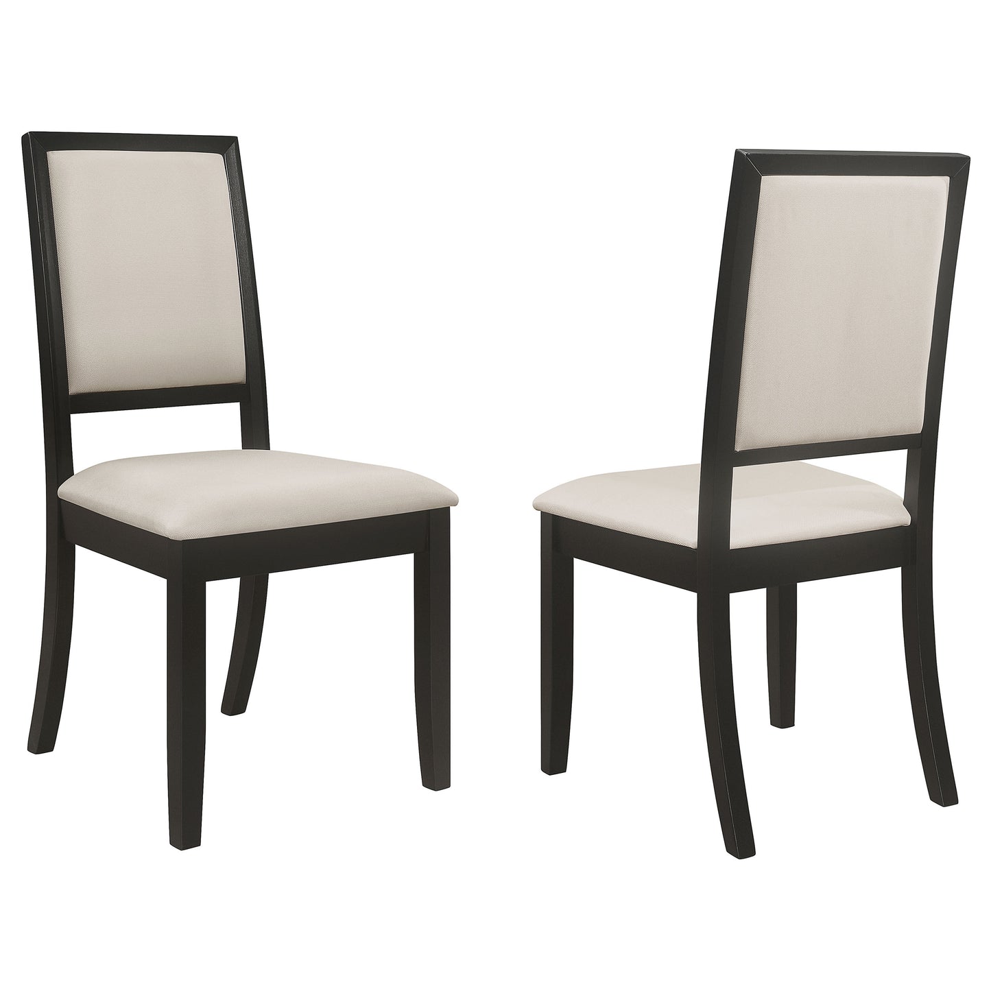 mcloughlin upholstered wood dining side chair black (set of 2)black