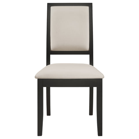Mcloughlin Upholstered Wood Dining Side Chair Black (Set of 2)Black