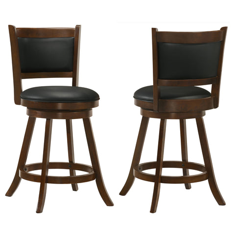 Dayton Upholstered Swivel Counter Chair Chestnut (Set of 2)Chestnut