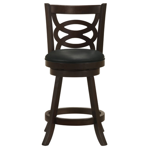 Moniz Wood Swivel Counter Stool Cappuccino (Set of 2)Cappuccino