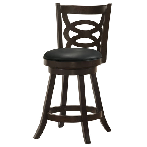 Moniz Wood Swivel Counter Stool Cappuccino (Set of 2)Cappuccino
