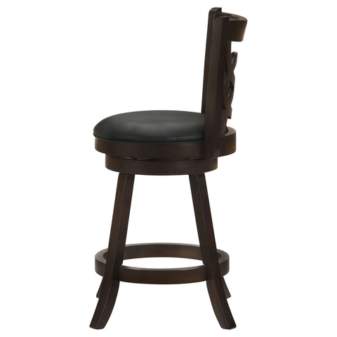 Moniz Wood Swivel Counter Stool Cappuccino (Set of 2)Cappuccino