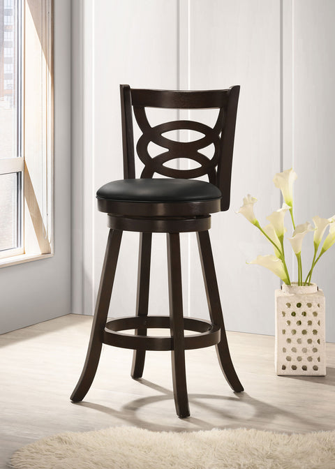 Moniz Wood Swivel Bar Stool Cappuccino (Set of 2)Cappuccino