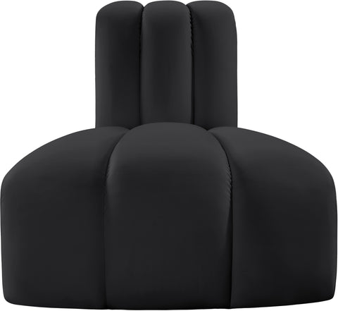 Yara Vegan Leather Upholstered Reverse Corner Chair, 1 Piece