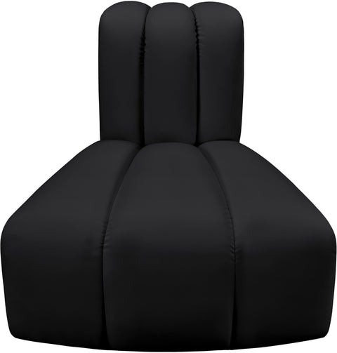 Yara Vegan Leather Upholstered Reverse Corner Chair, 1 Piece