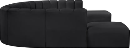 Zara Black Faux Leather Modular Sofa S10A