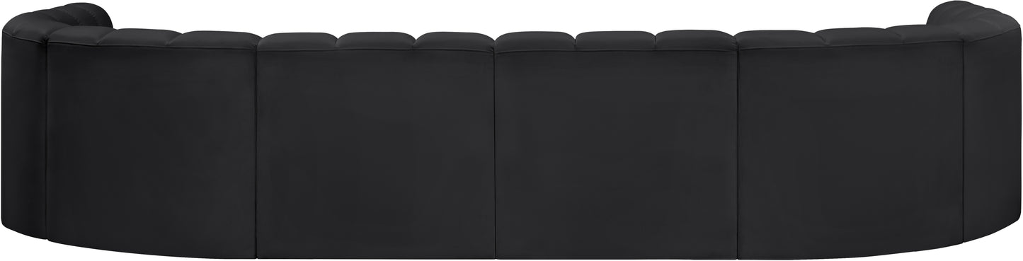 zara black faux leather modular sofa s10a