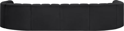 Zara Black Faux Leather Modular Sofa S10A