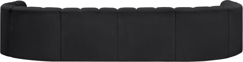 Briar Black 161 Vegan Leather Upholstered Modular Sectional, 10-Piece