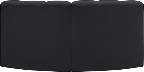 Yara 60" Vegan Leather Upholstered Sectional, 2-Piece (Style 2)