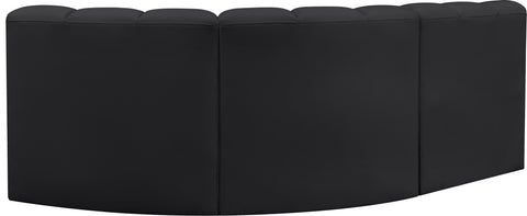 Yara 84" Vegan Leather Upholstered Sectional, 3-Piece