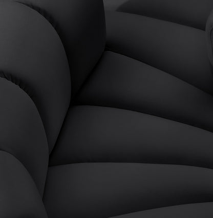 Zara Black Faux Leather Modular Sofa S3B