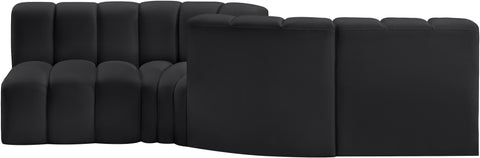 Yara 108" Vegan Leather Upholstered Sectional, 4-Piece
