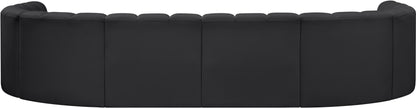 Zara Black Faux Leather Modular Sofa S8A