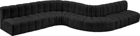 Yara 197" Vegan Leather Upholstered Sectional, 8-Piece