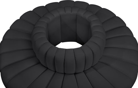 Briar Black 90 Vegan Leather Upholstered Modular Sectional, 8-Piece