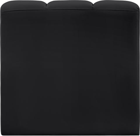 Briar Black Vegan Leather Upholstered Modular Straight Chair, 1 Piece