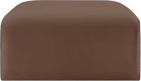 Briar Brown Vegan Leather Upholstered Modular Ottoman, 1 Piece